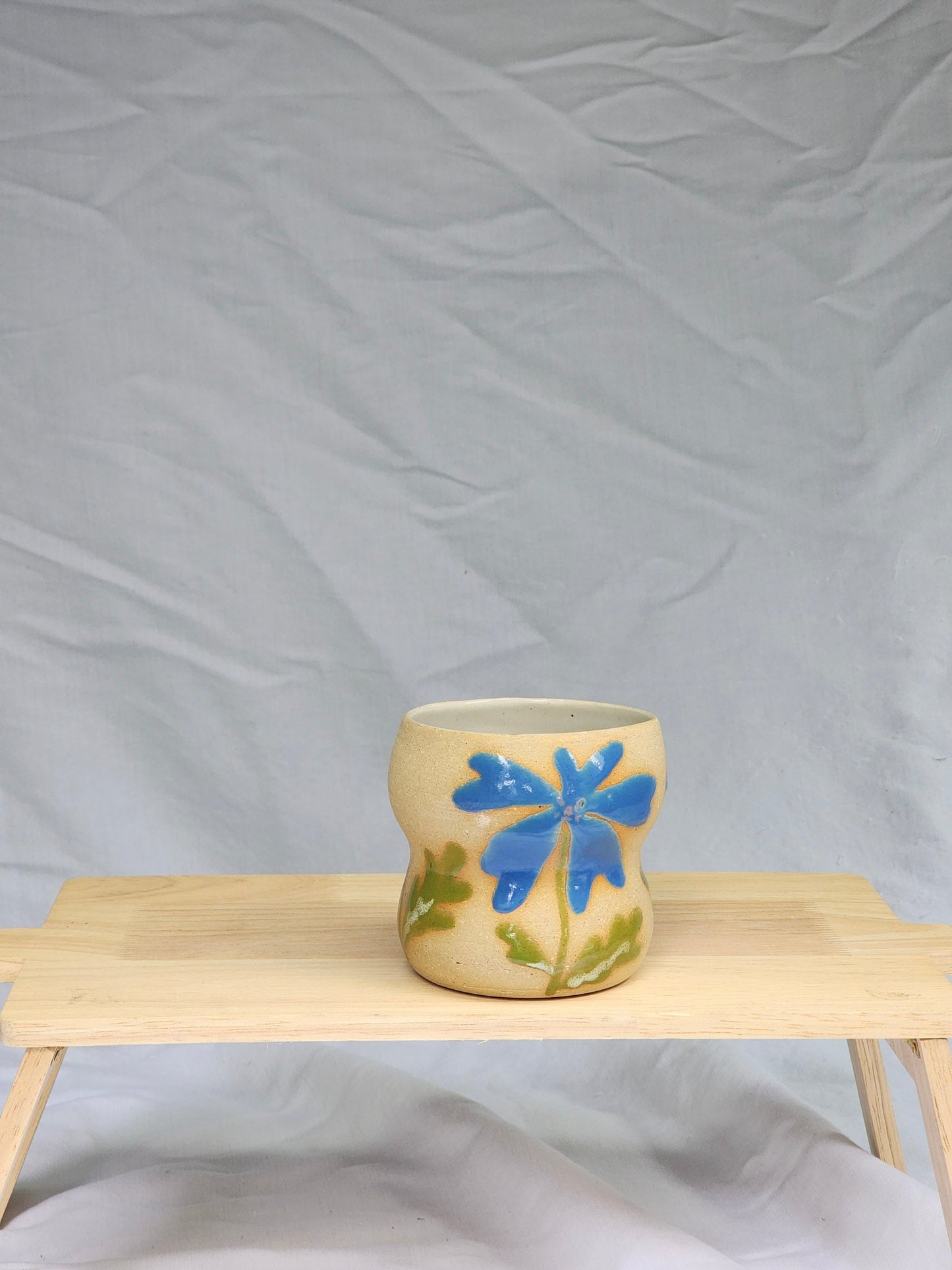blue flower cup - Kaelceramic