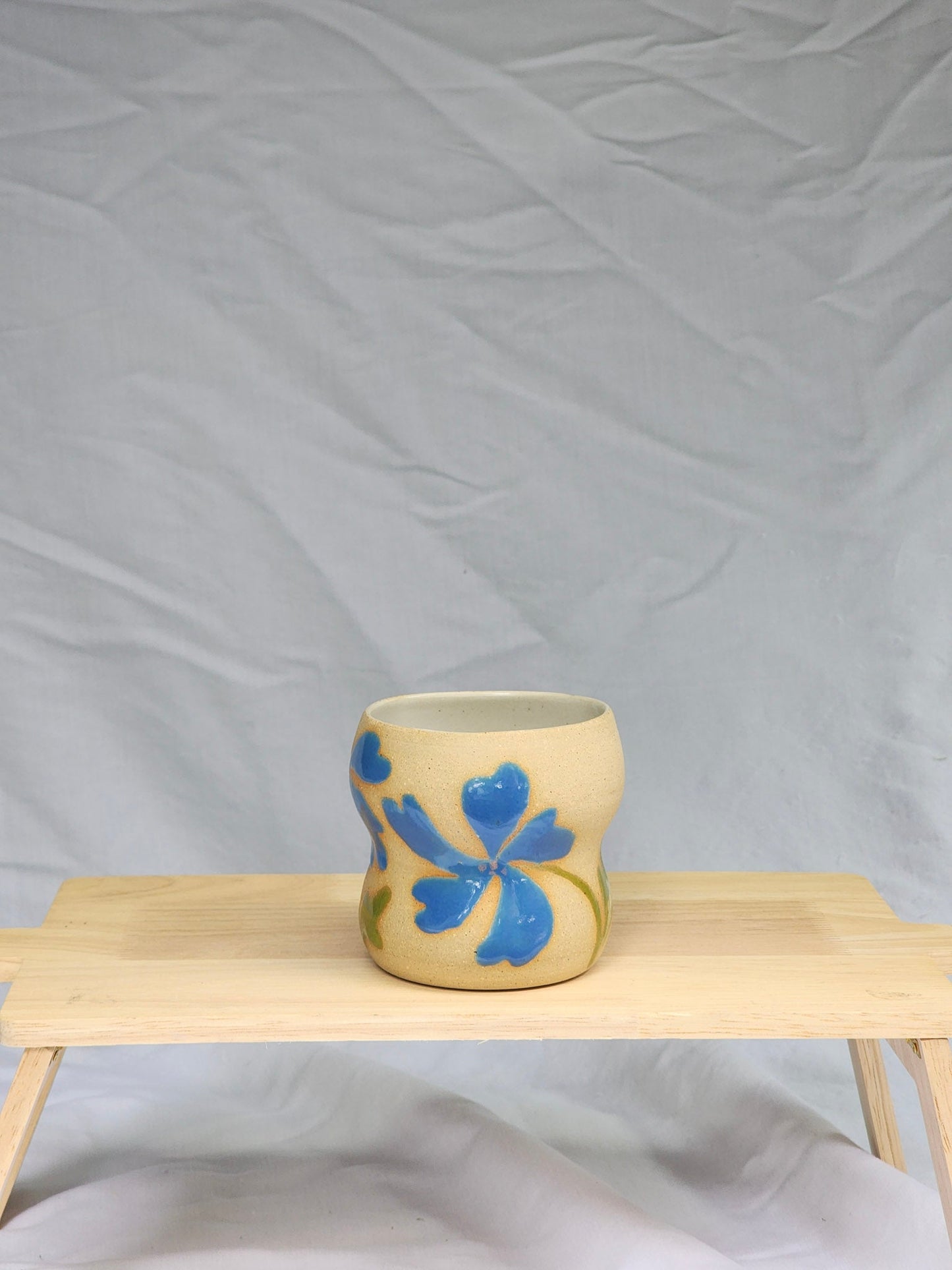 blue flower cup - Kaelceramic