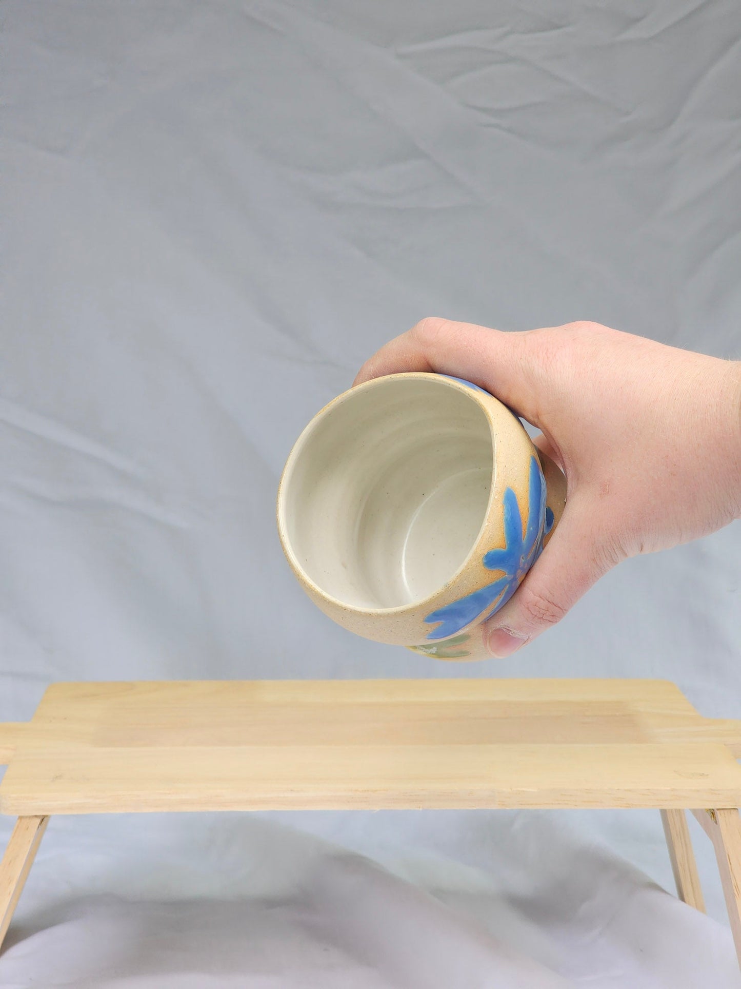 blue flower cup - Kaelceramic