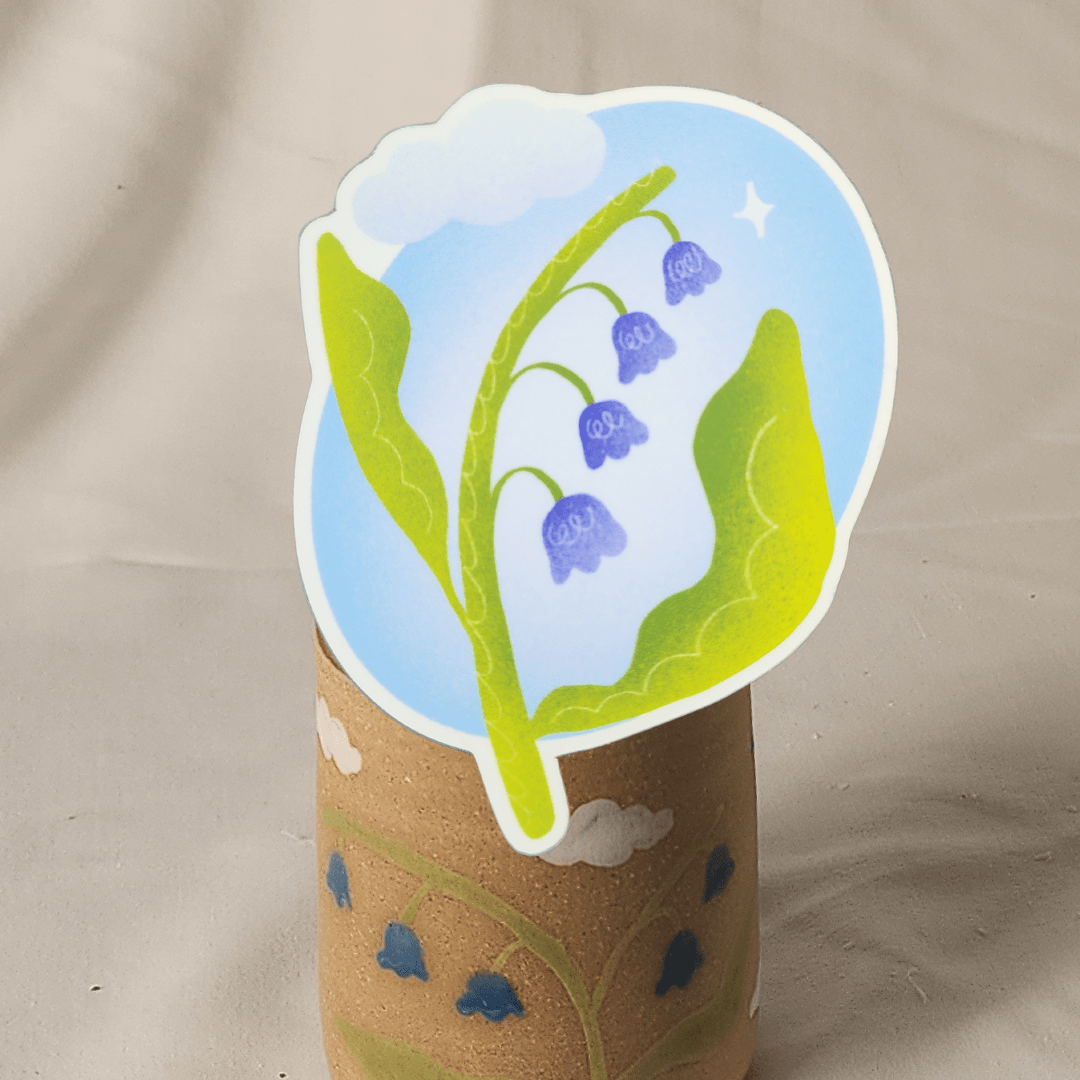 bluebell flower cloud sticker - Kaelceramic