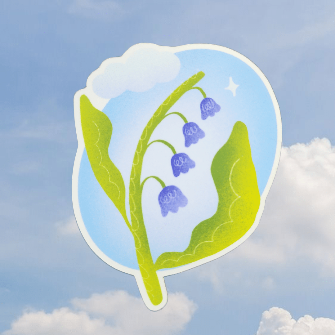bluebell flower cloud sticker - Kaelceramic