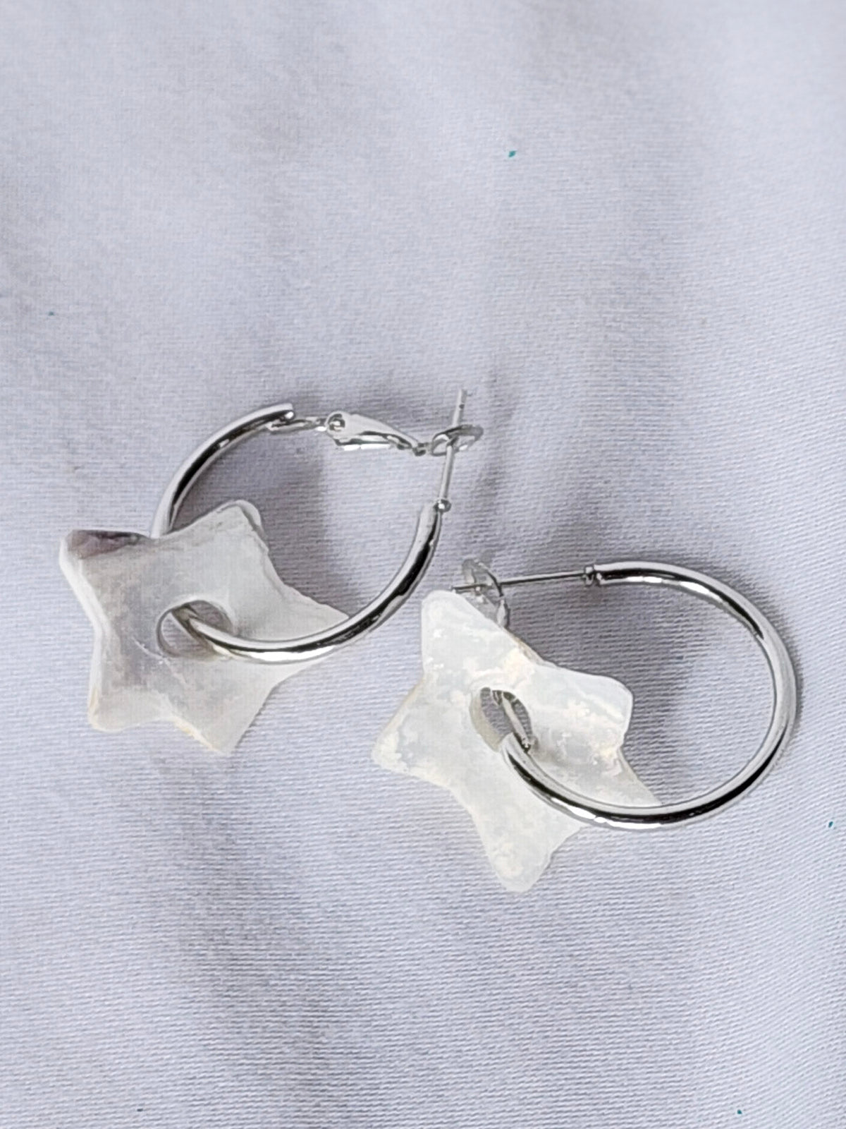 carved starfish earrings - Kaelceramic