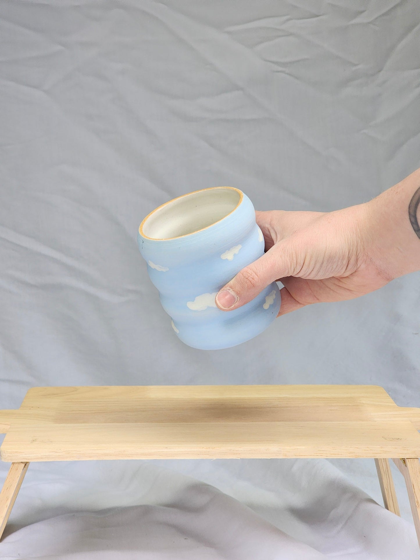 cloudie squiggle cup - Kaelceramic