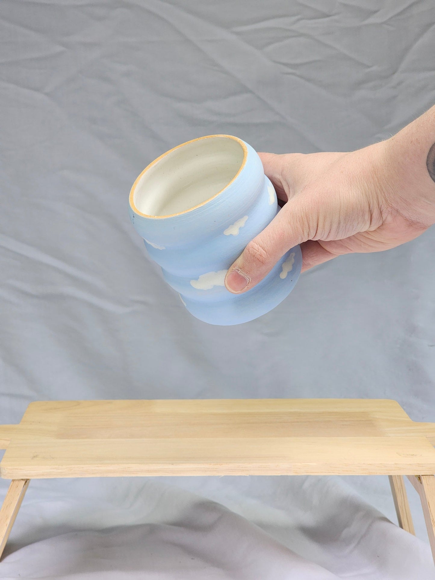 cloudie squiggle cup - Kaelceramic
