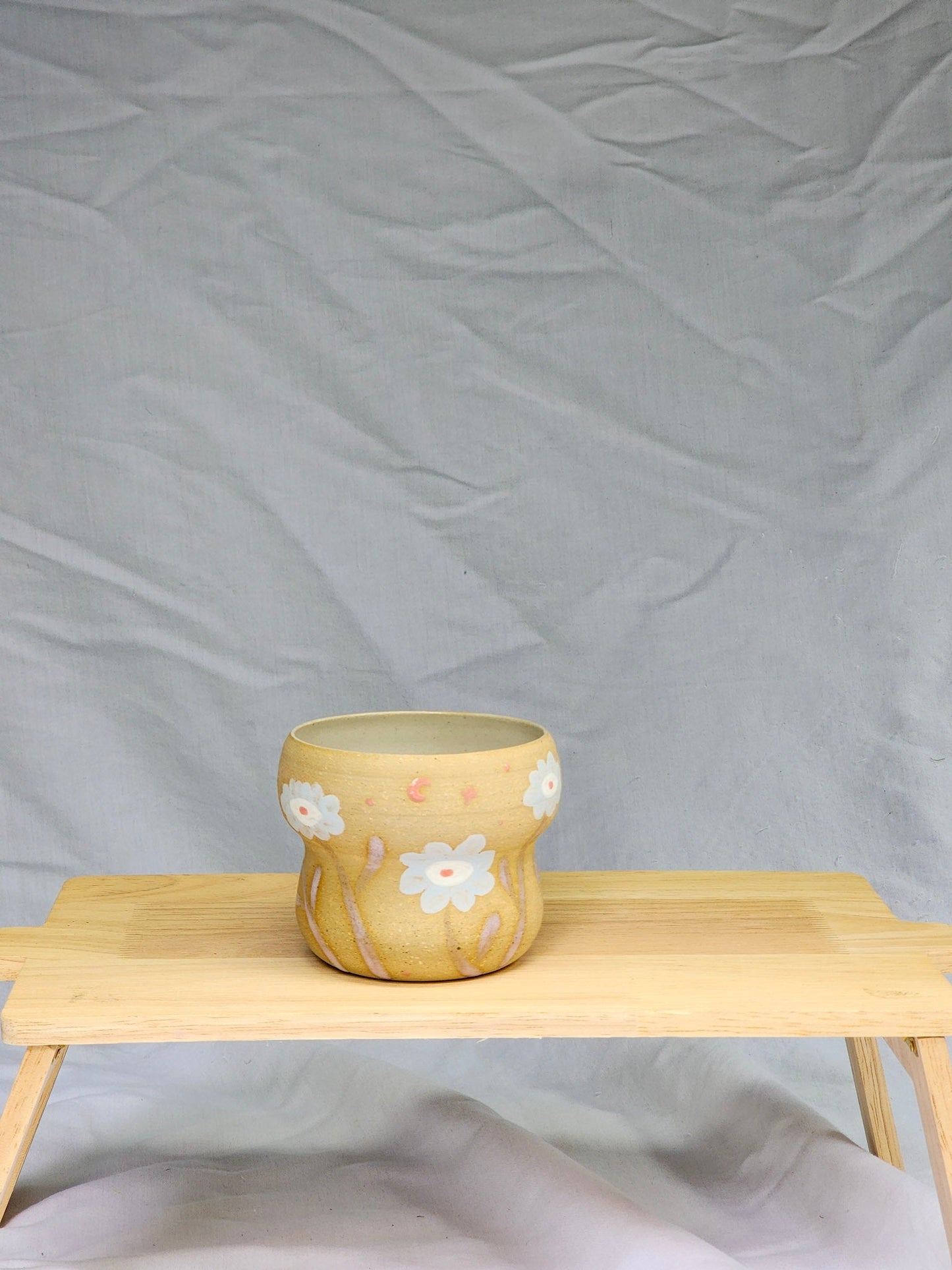 curvy tiny flowers cup - Kaelceramic