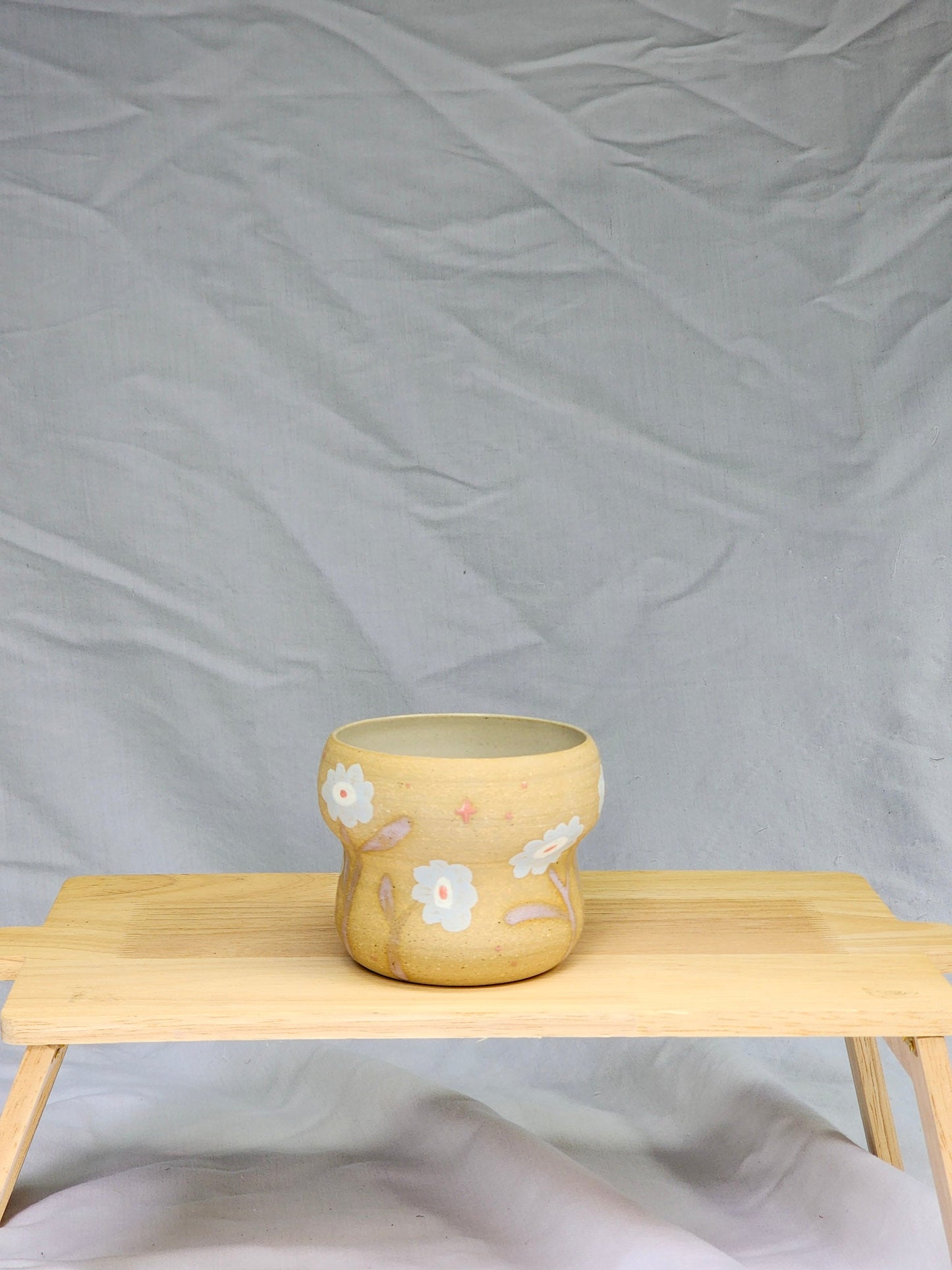 curvy tiny flowers cup - Kaelceramic