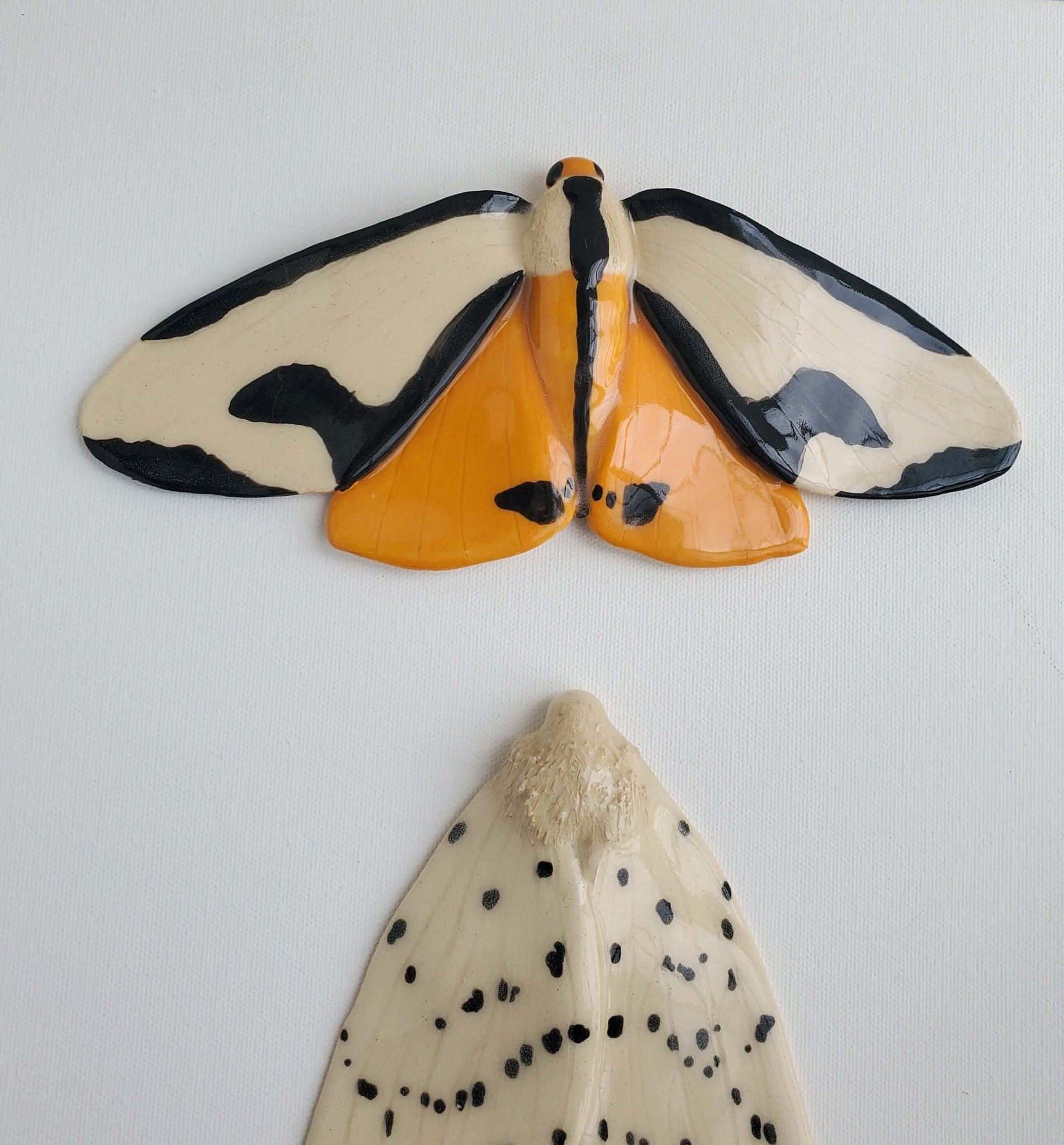 ~CUSTOM, MADE TO ORDER~ Moth Wall Hanging Set/Individual Moth - Kaelceramic