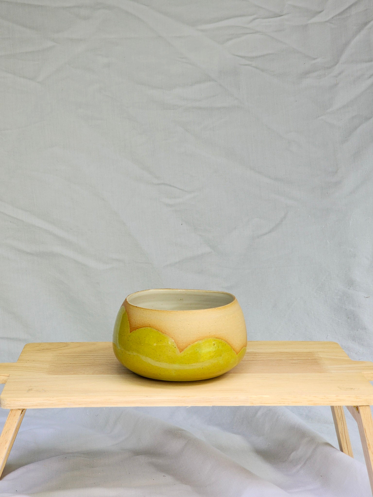 green organic bubble cereal bowl - Kaelceramic