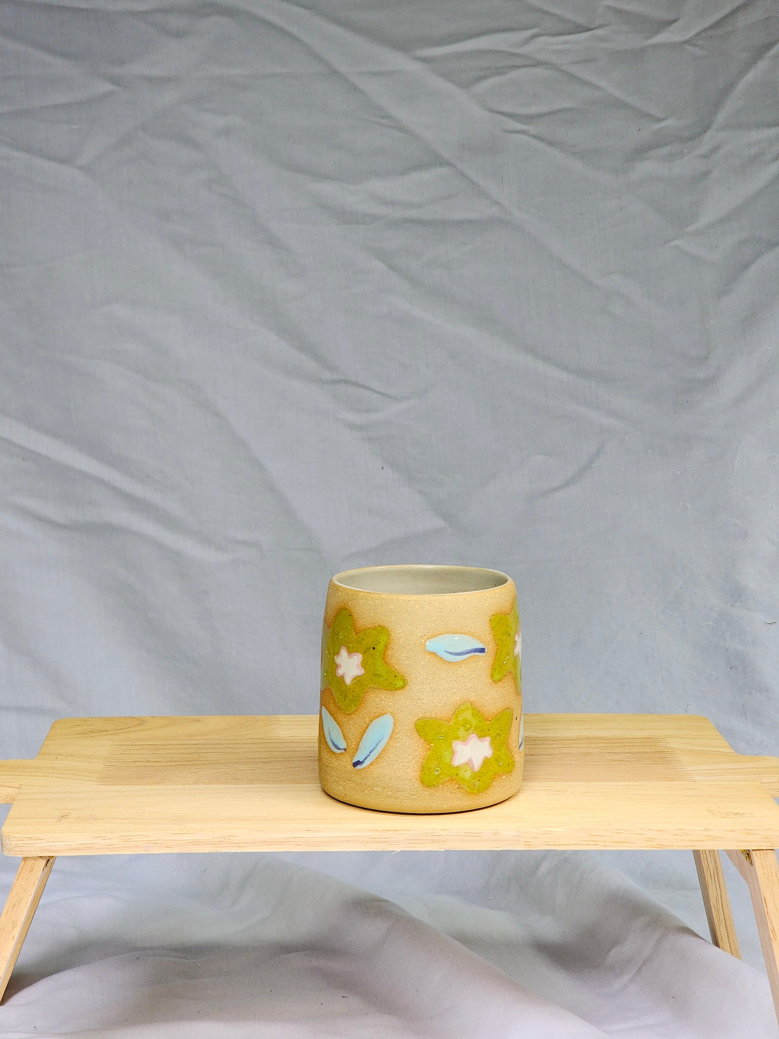 green star flowers cup - Kaelceramic
