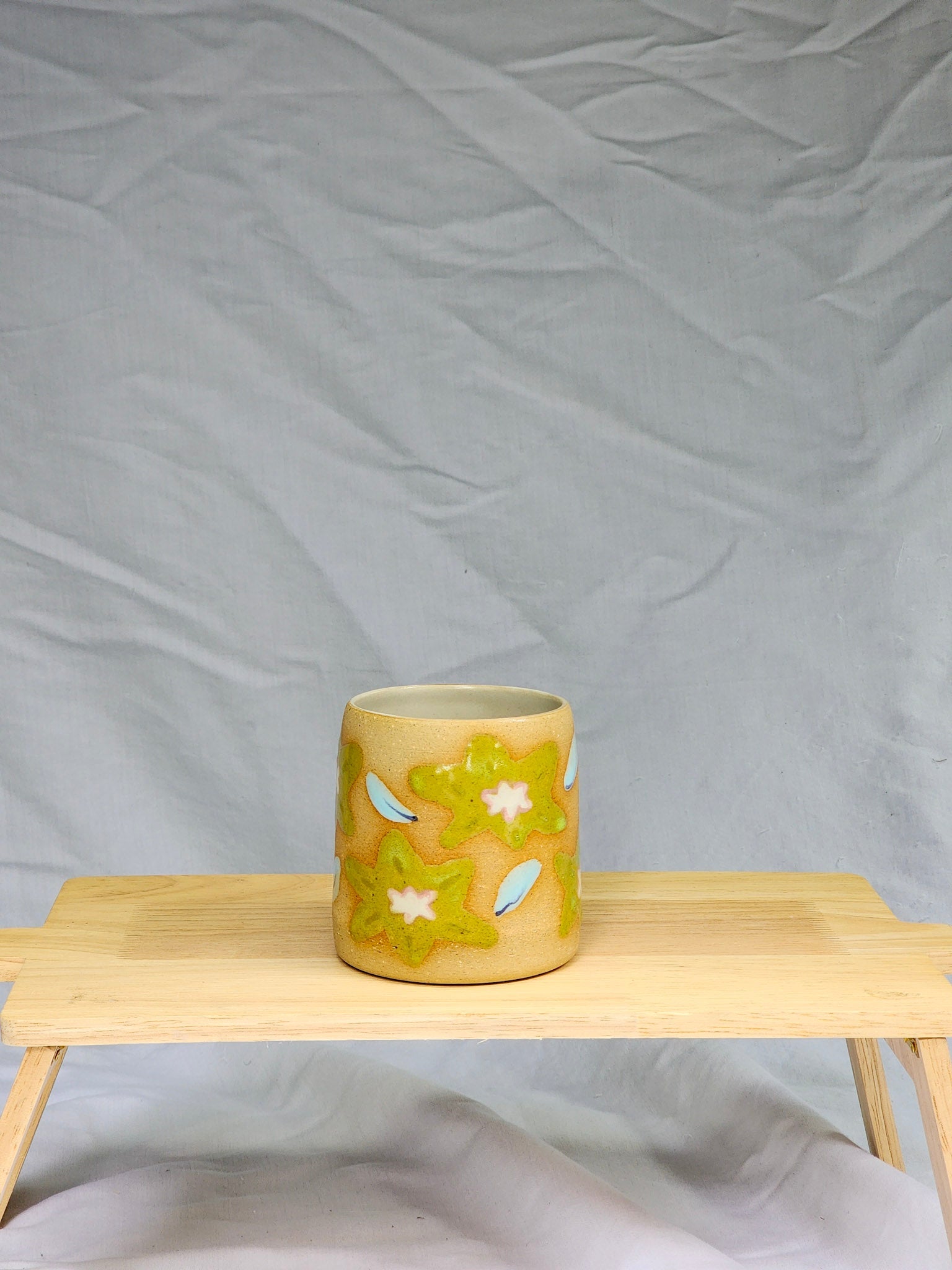 green star flowers cup - Kaelceramic