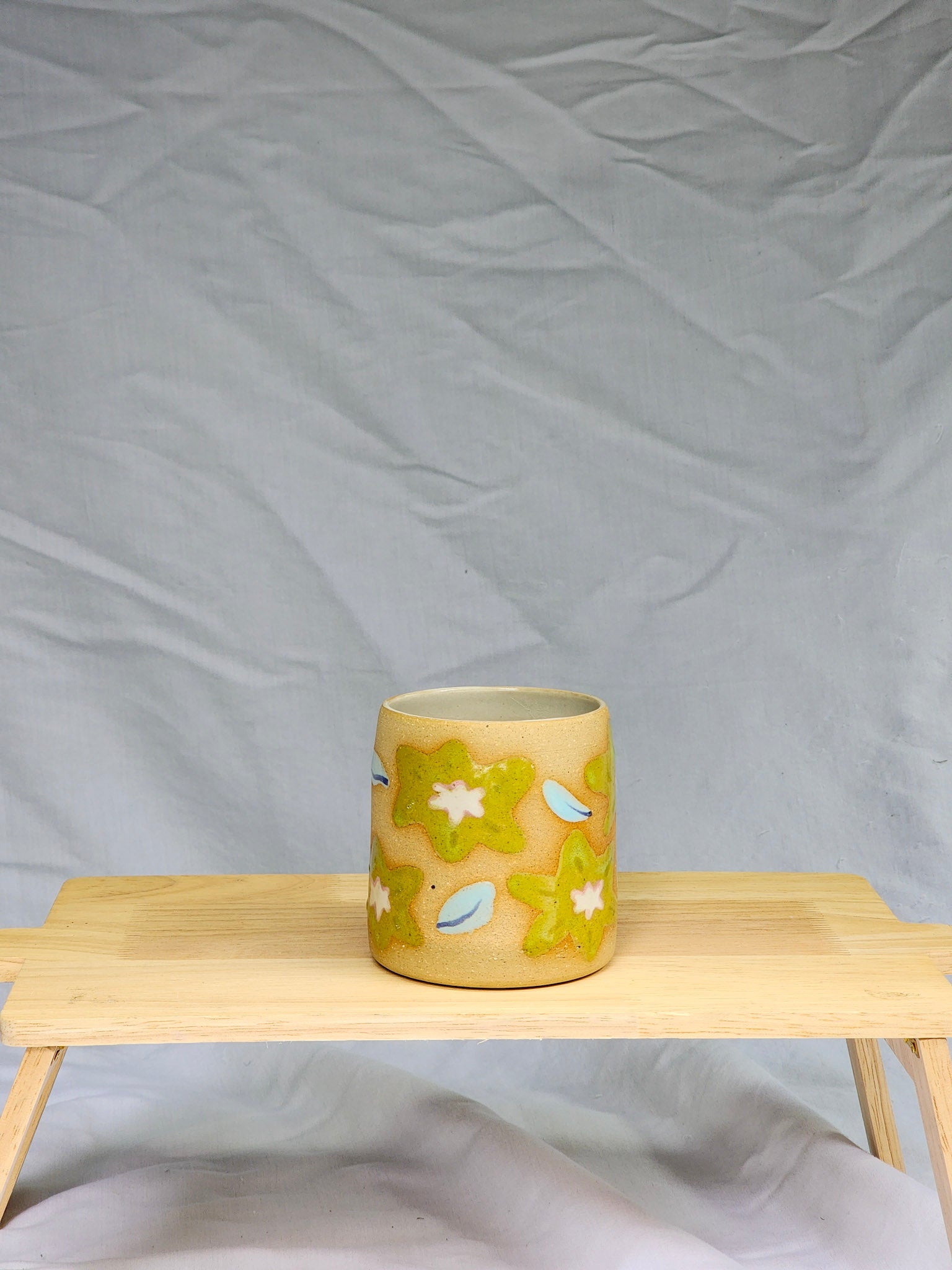 green star flowers cup - Kaelceramic