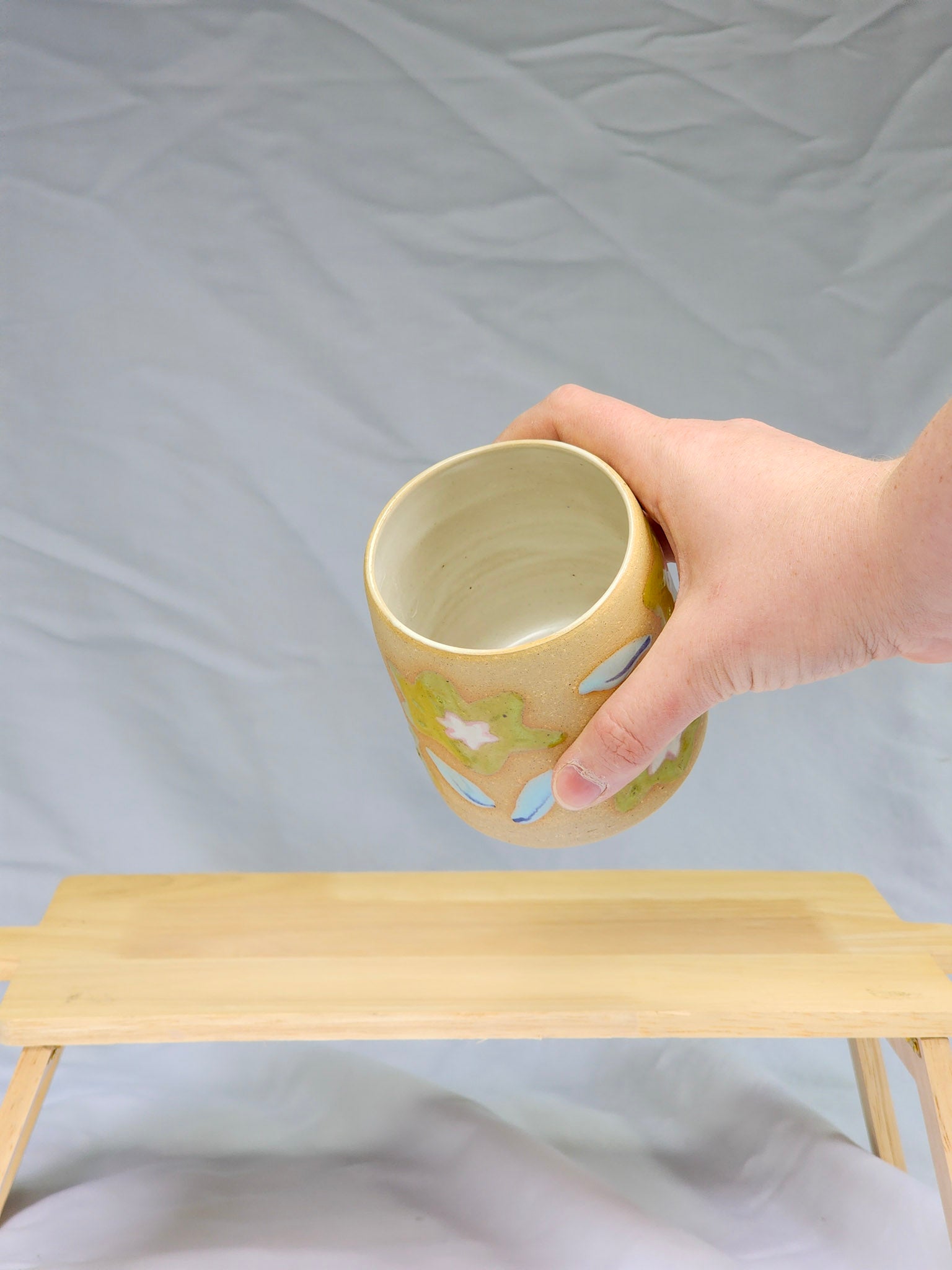 green star flowers cup - Kaelceramic