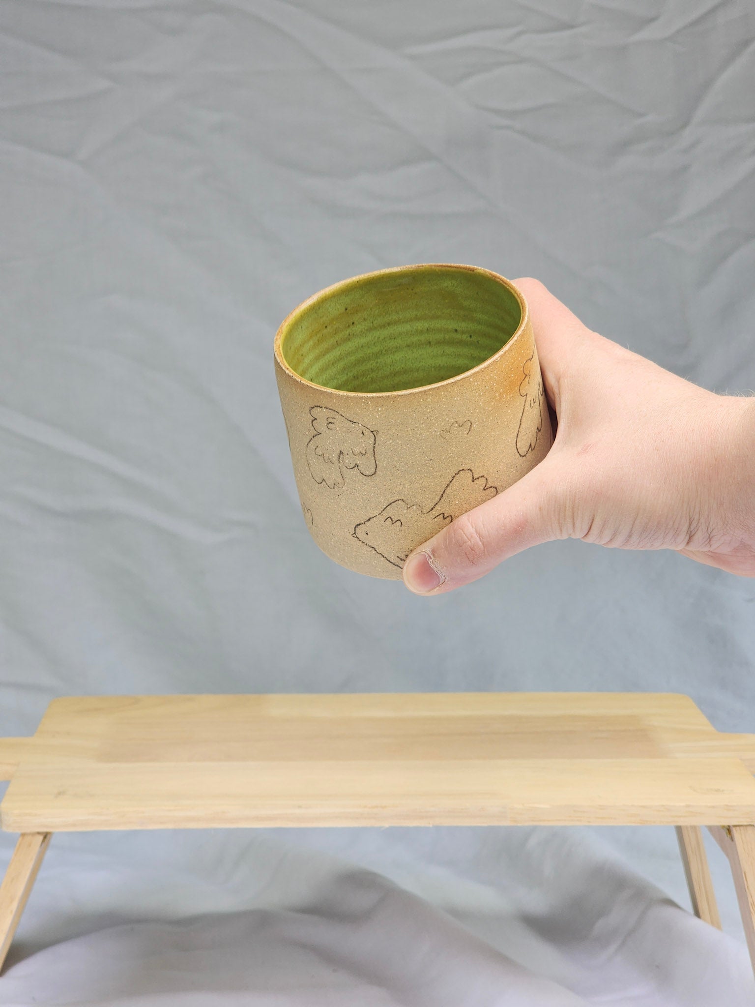 happy bird ~ sketch cup - Kaelceramic