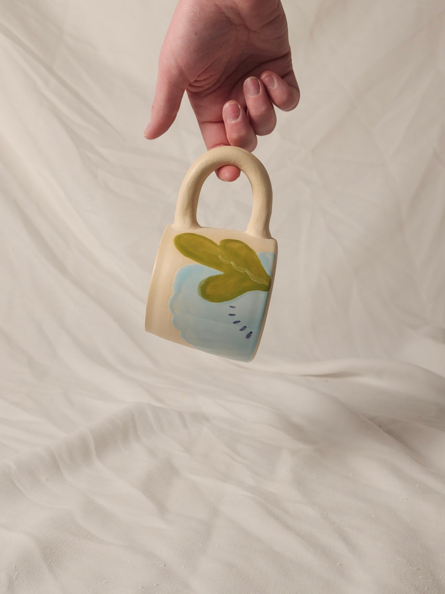 happy blue bloom mug - Kaelceramic