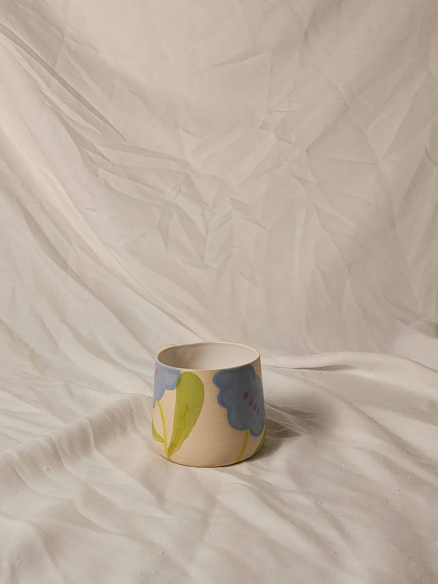 happy blue blooms mug 2 - Kaelceramic