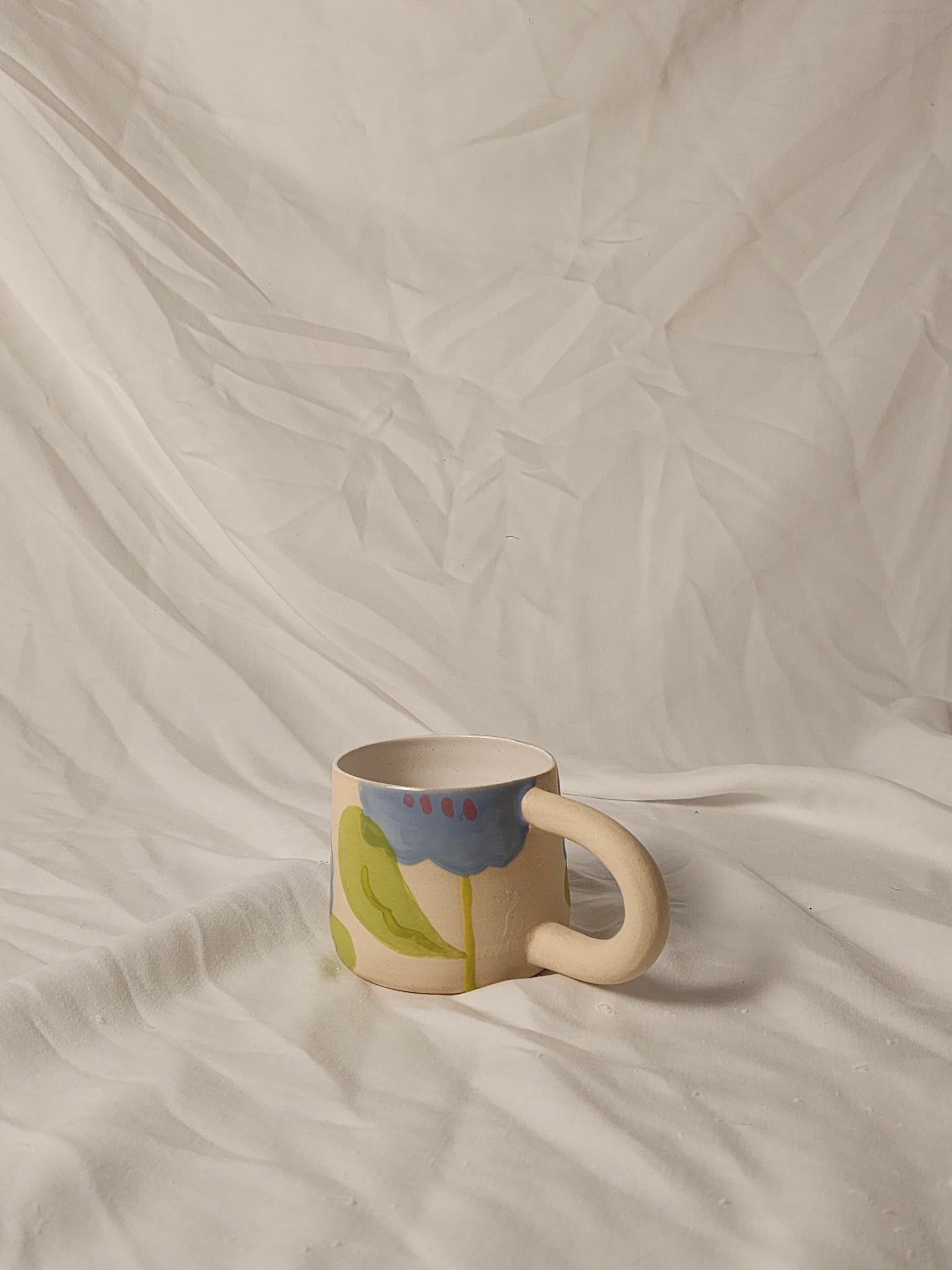 happy blue blooms mug 2 - Kaelceramic