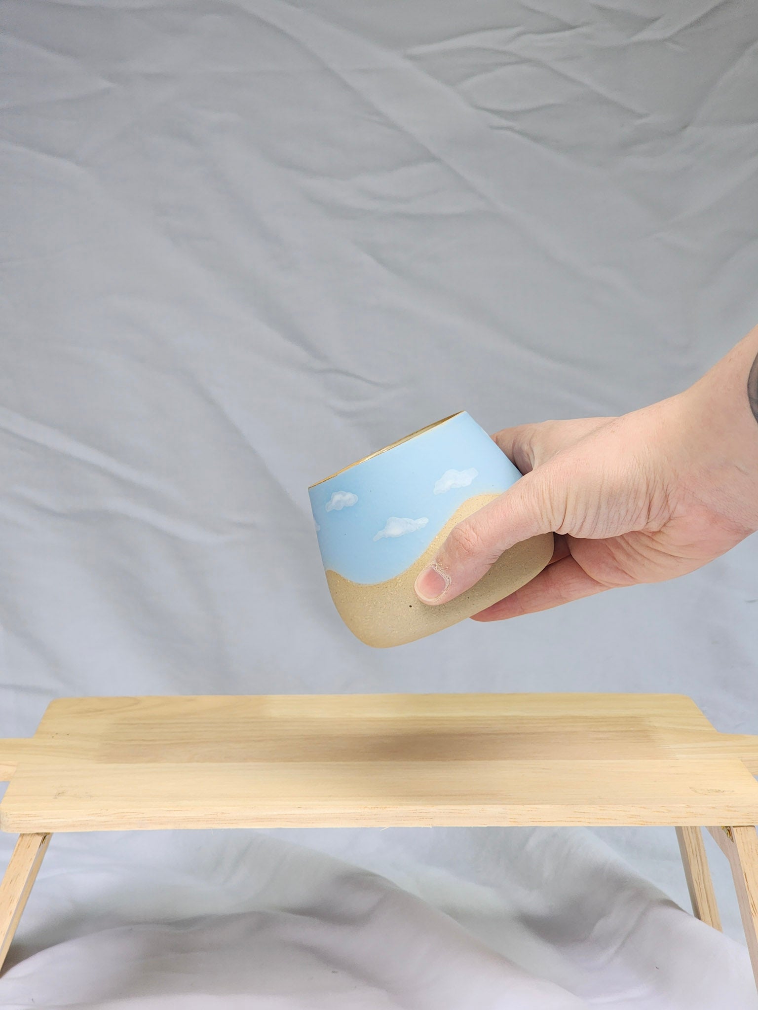 happy clouds wine cup - Kaelceramic