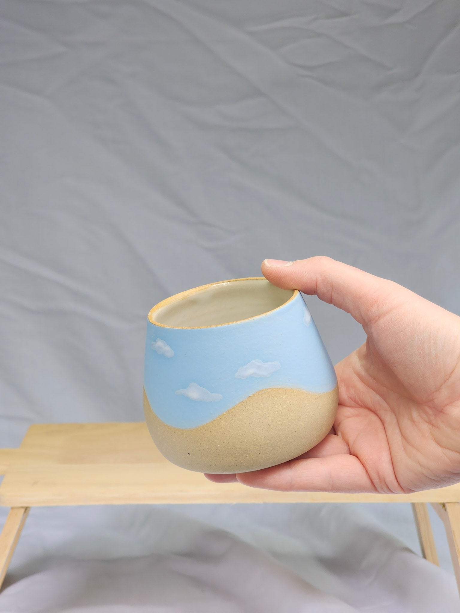 happy clouds wine cup - Kaelceramic
