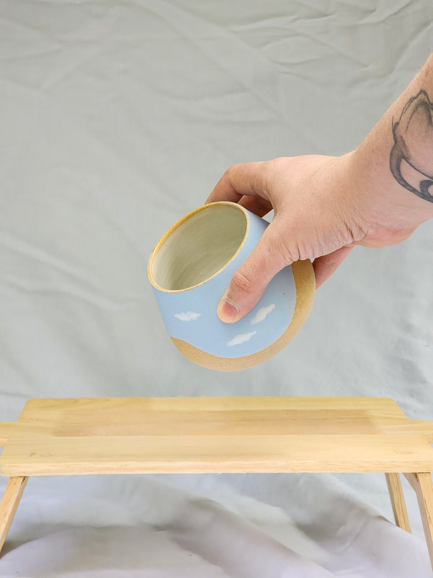 happy clouds wine cup ~ matte - Kaelceramic