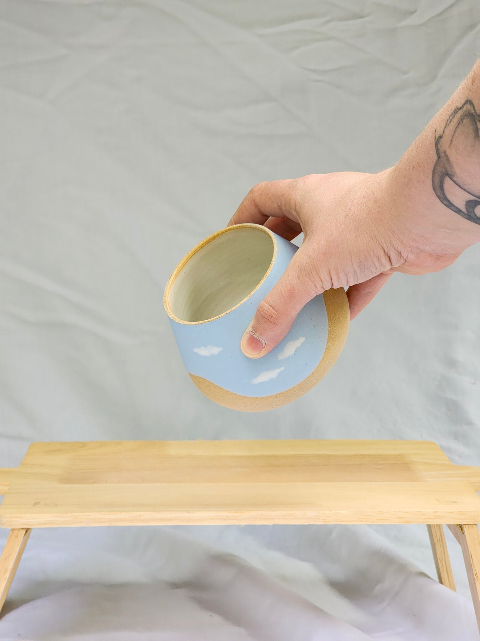 happy clouds wine cup ~ matte - Kaelceramic