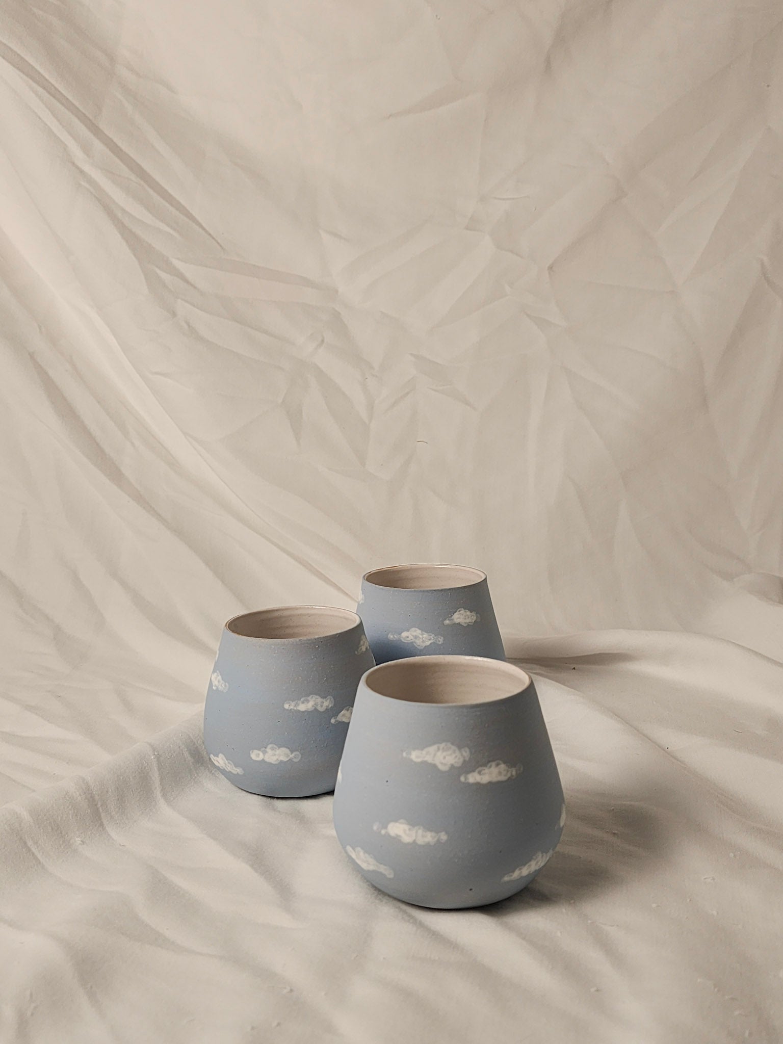 happy clouds wine cup ~ matte full tone - Kaelceramic