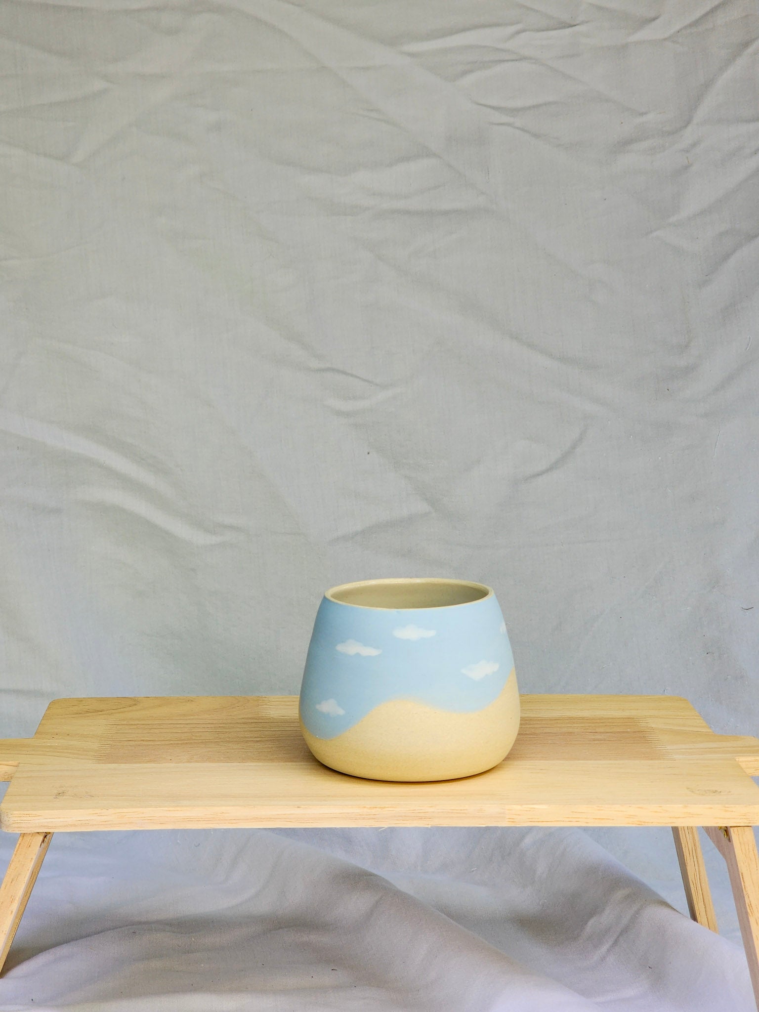 happy clouds wine cup ~ white - Kaelceramic