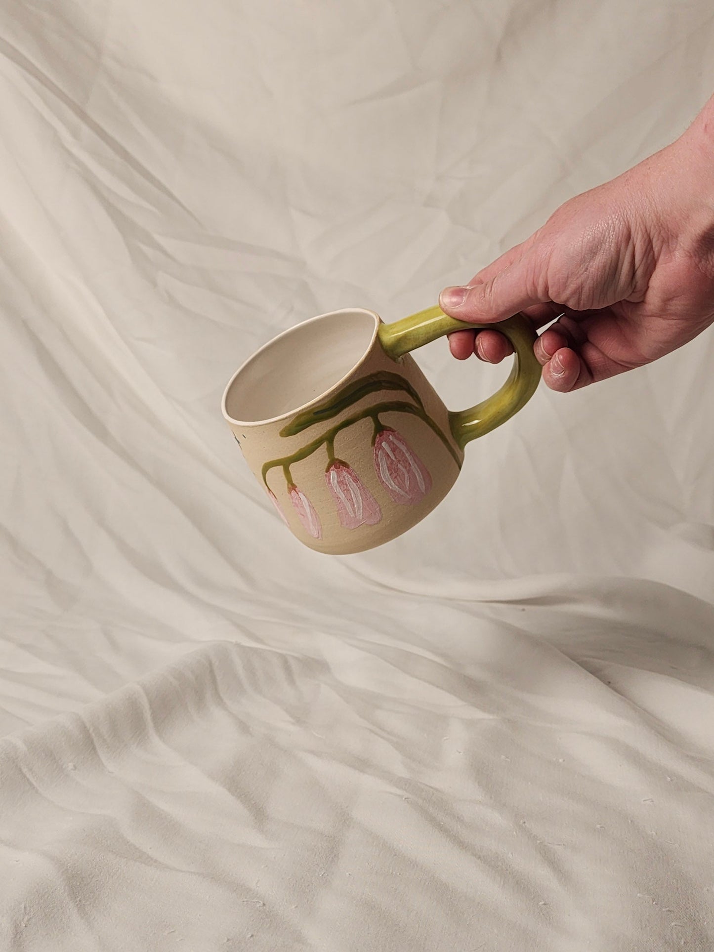 happy pink flowers mug - Kaelceramic