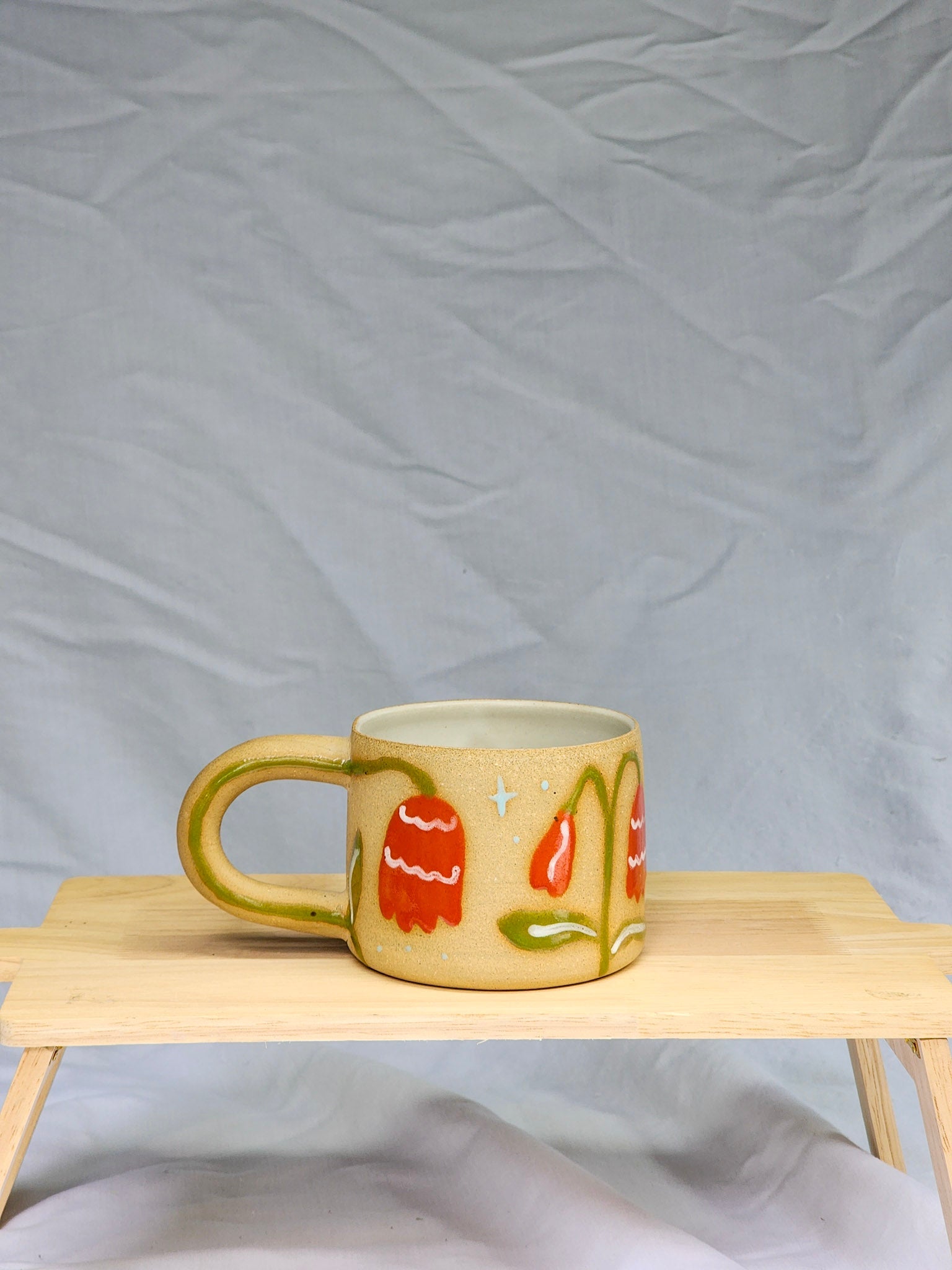 happy red flowers mug - Kaelceramic