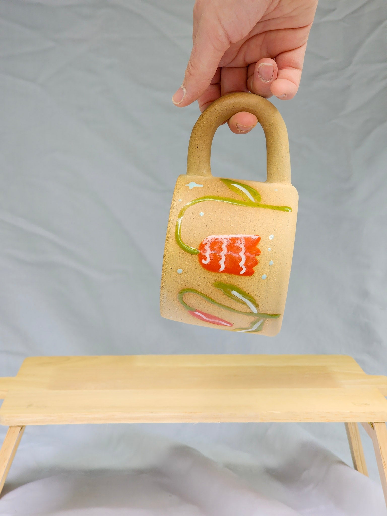 happy red flowers mug - Kaelceramic