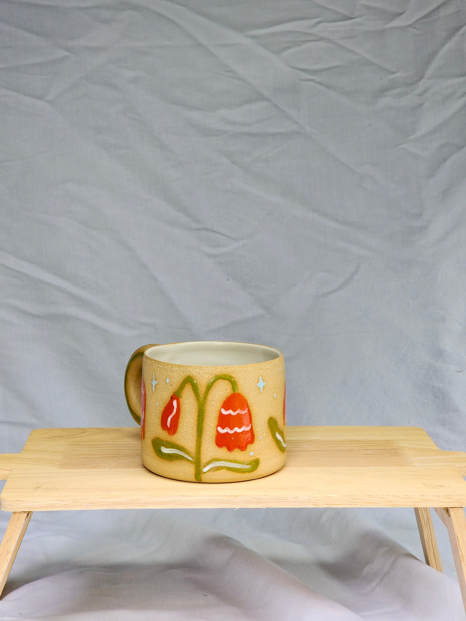 happy red flowers mug - Kaelceramic