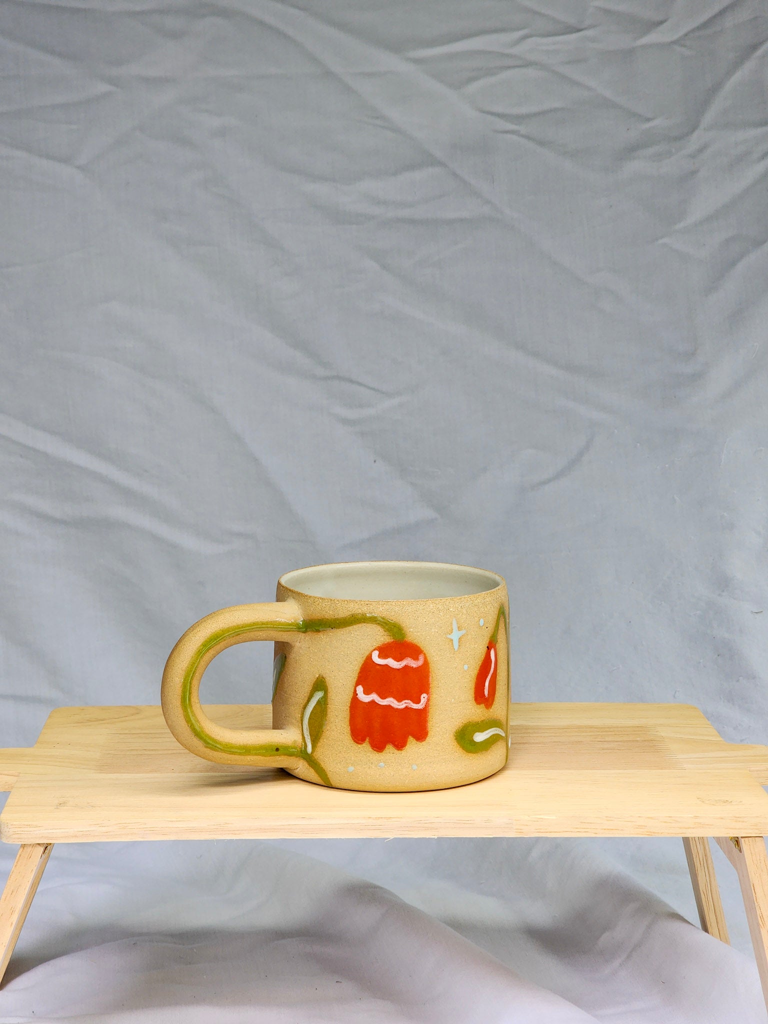 happy red flowers mug - Kaelceramic