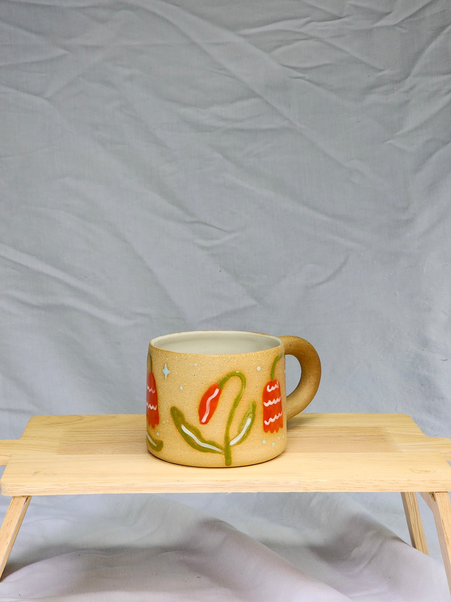 happy red flowers mug - Kaelceramic