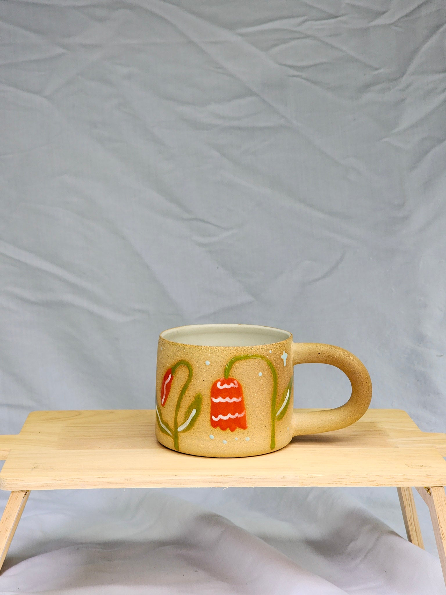 happy red flowers mug - Kaelceramic