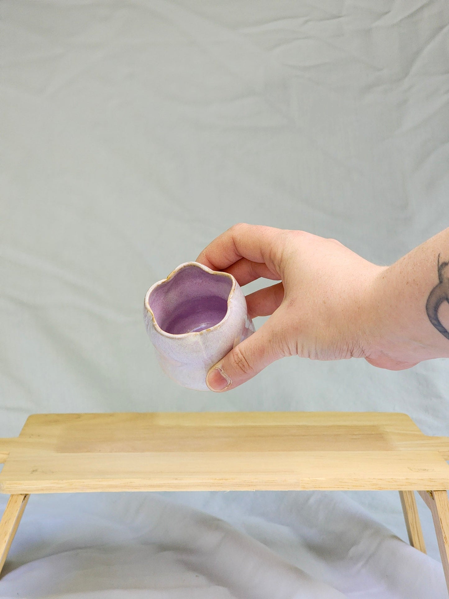 lilac flower espresso cup - Kaelceramic