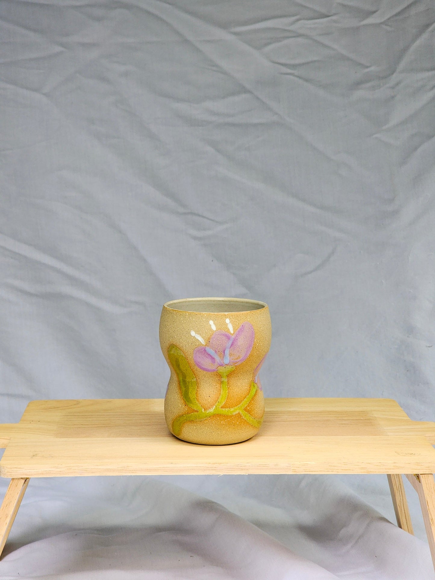 lilac flowers cup - Kaelceramic