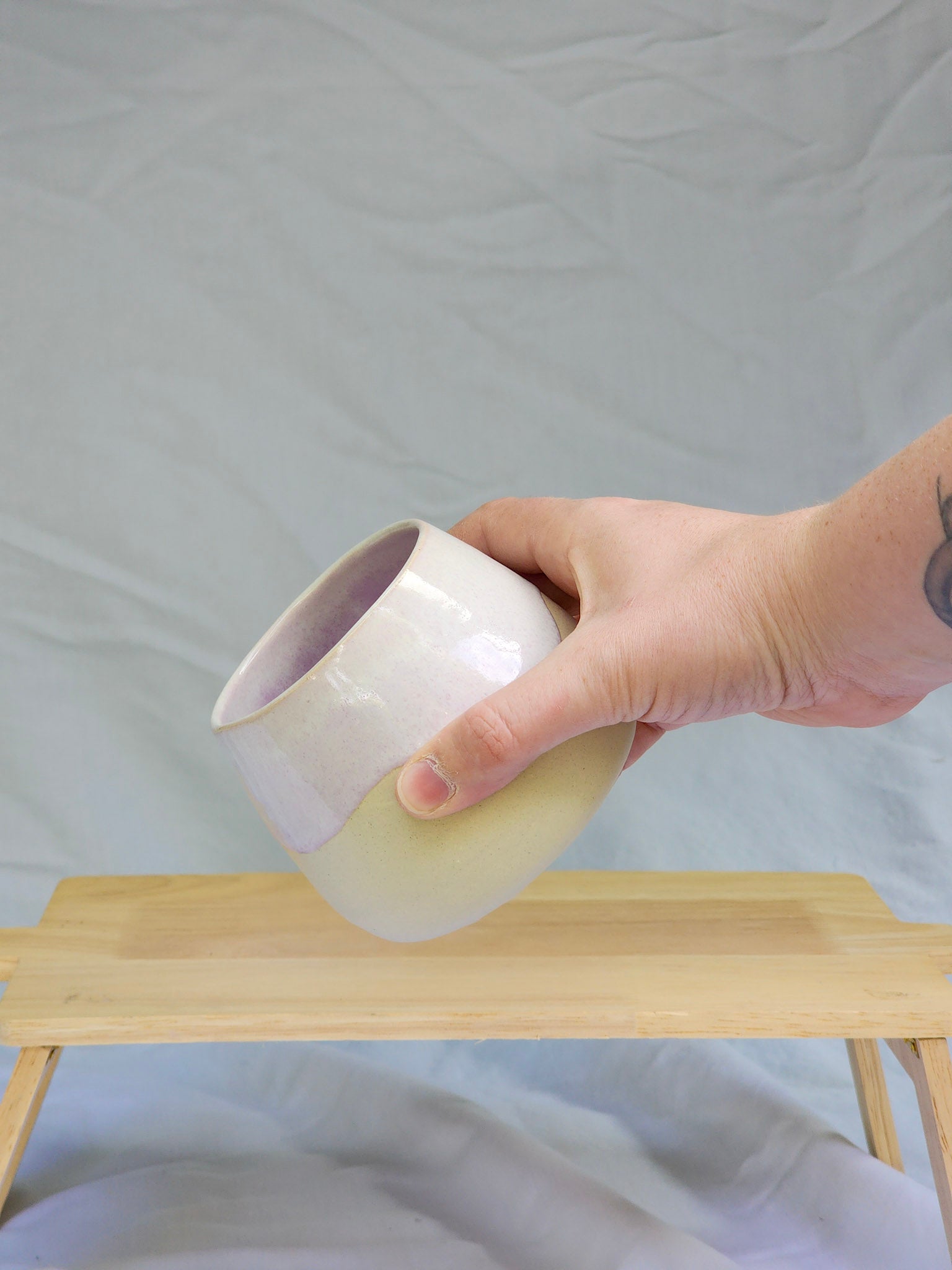 lilac half tone wine cup - Kaelceramic