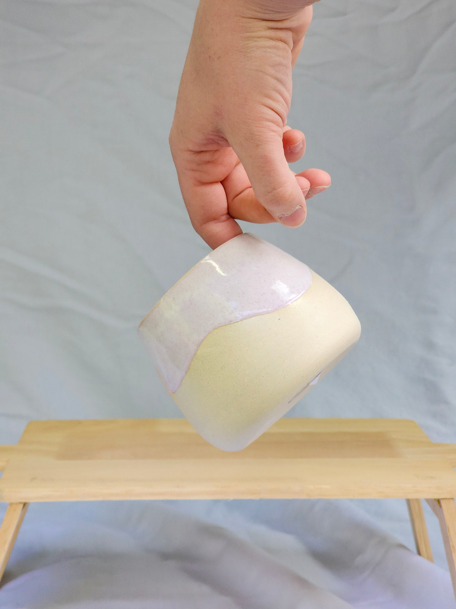 lilac half tone wine cup - Kaelceramic