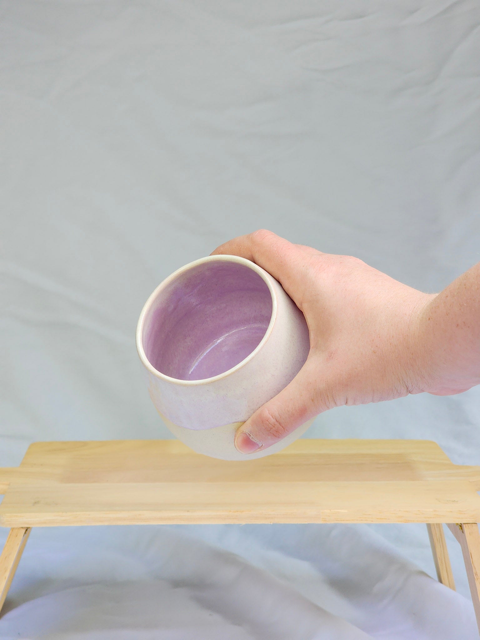 lilac half tone wine cup - Kaelceramic