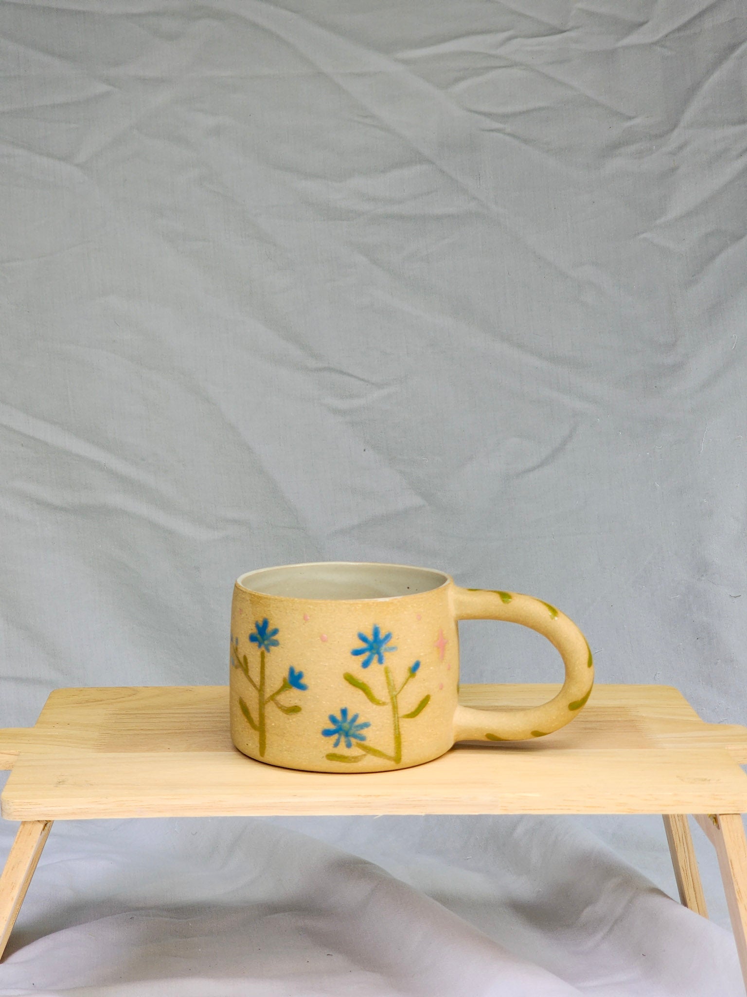 little blue flowers mug - Kaelceramic