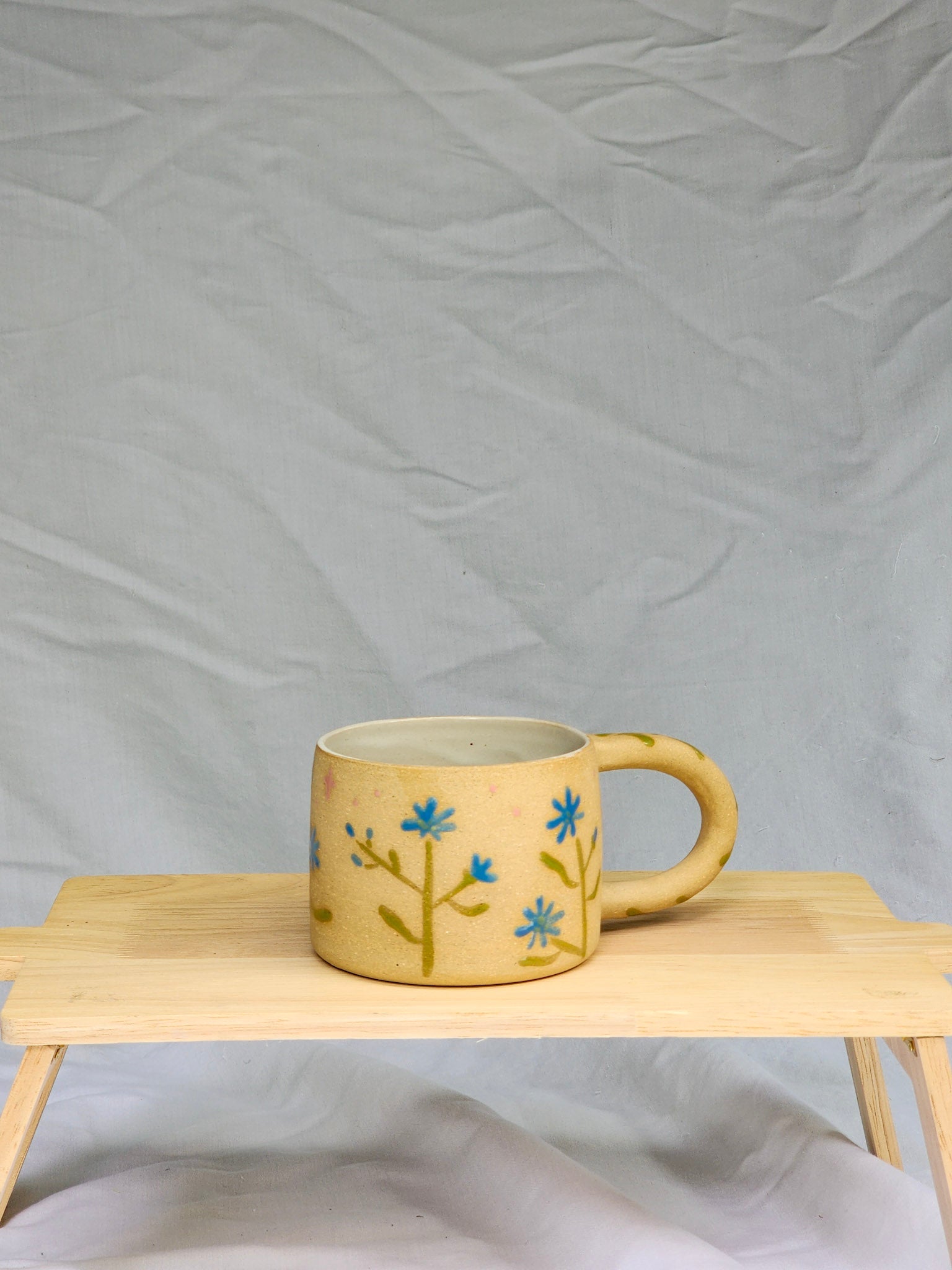 little blue flowers mug - Kaelceramic