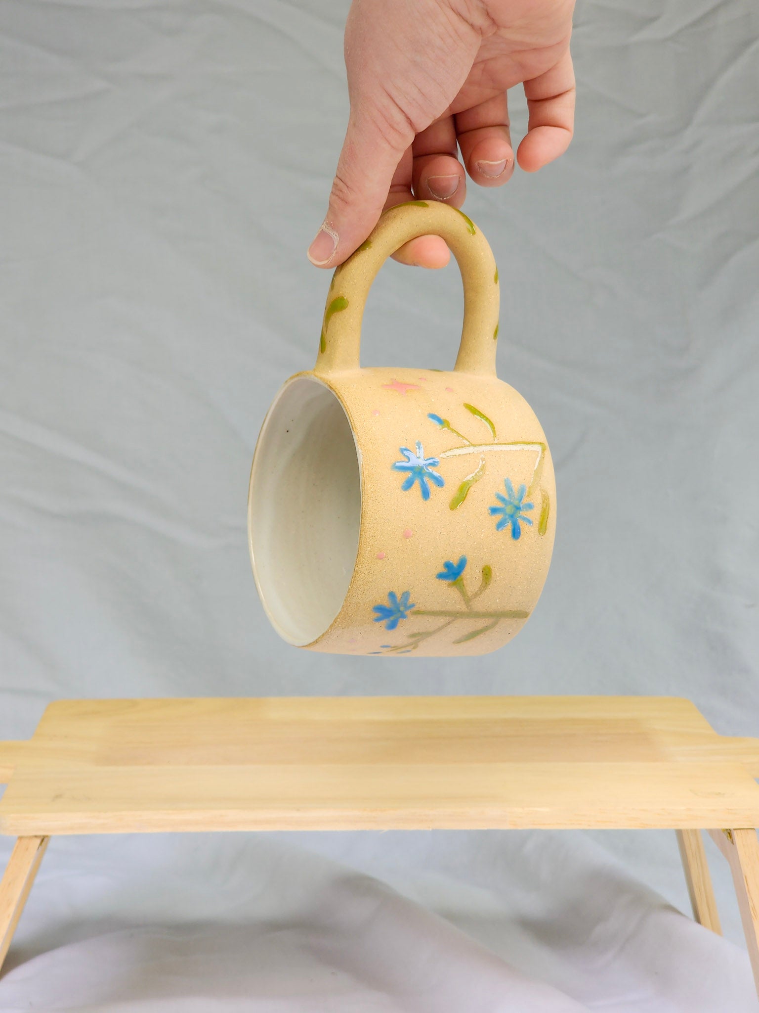 little blue flowers mug - Kaelceramic