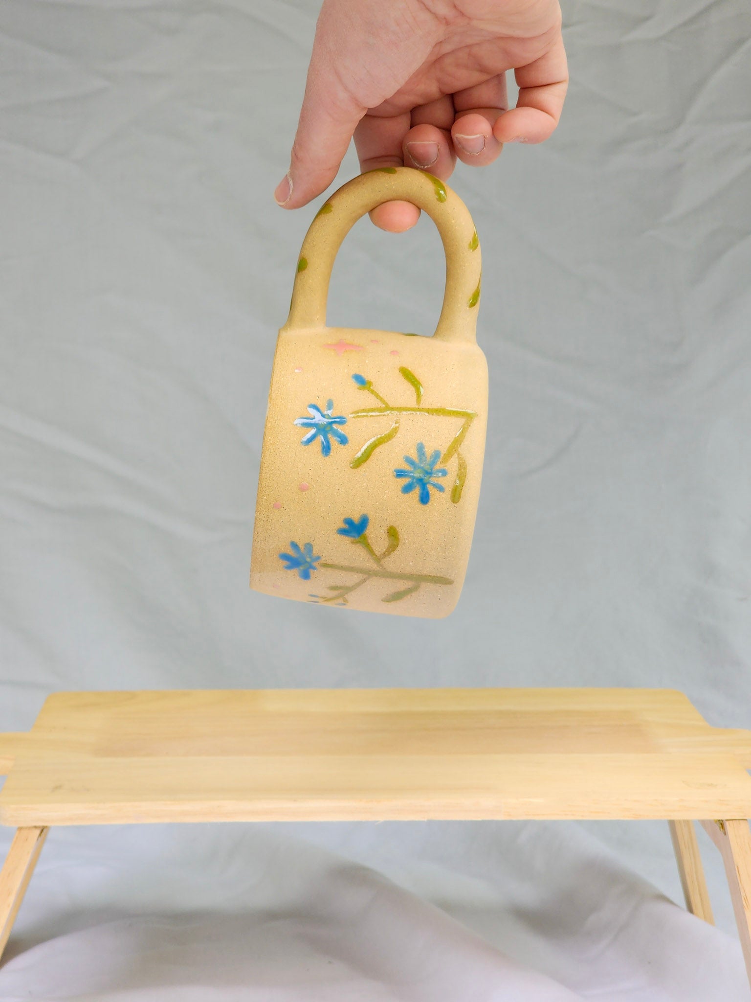 little blue flowers mug - Kaelceramic