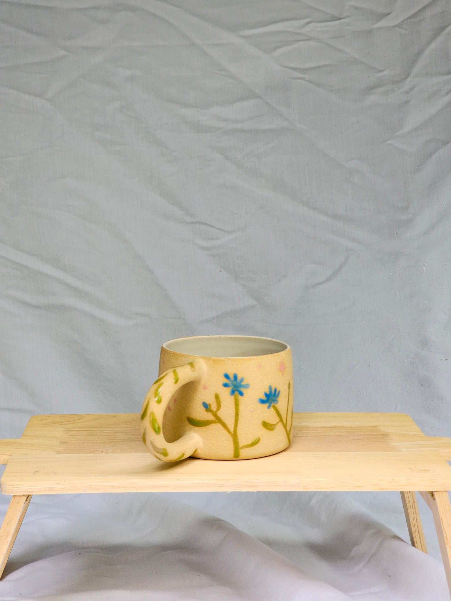 little blue flowers mug - Kaelceramic