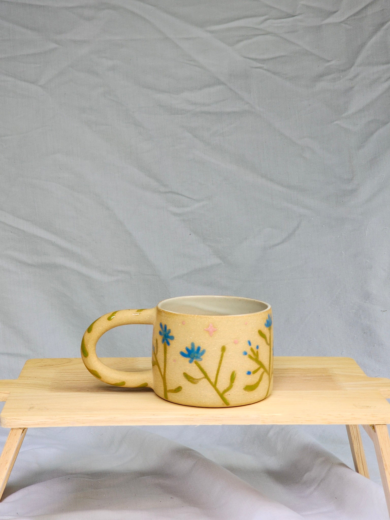 little blue flowers mug - Kaelceramic