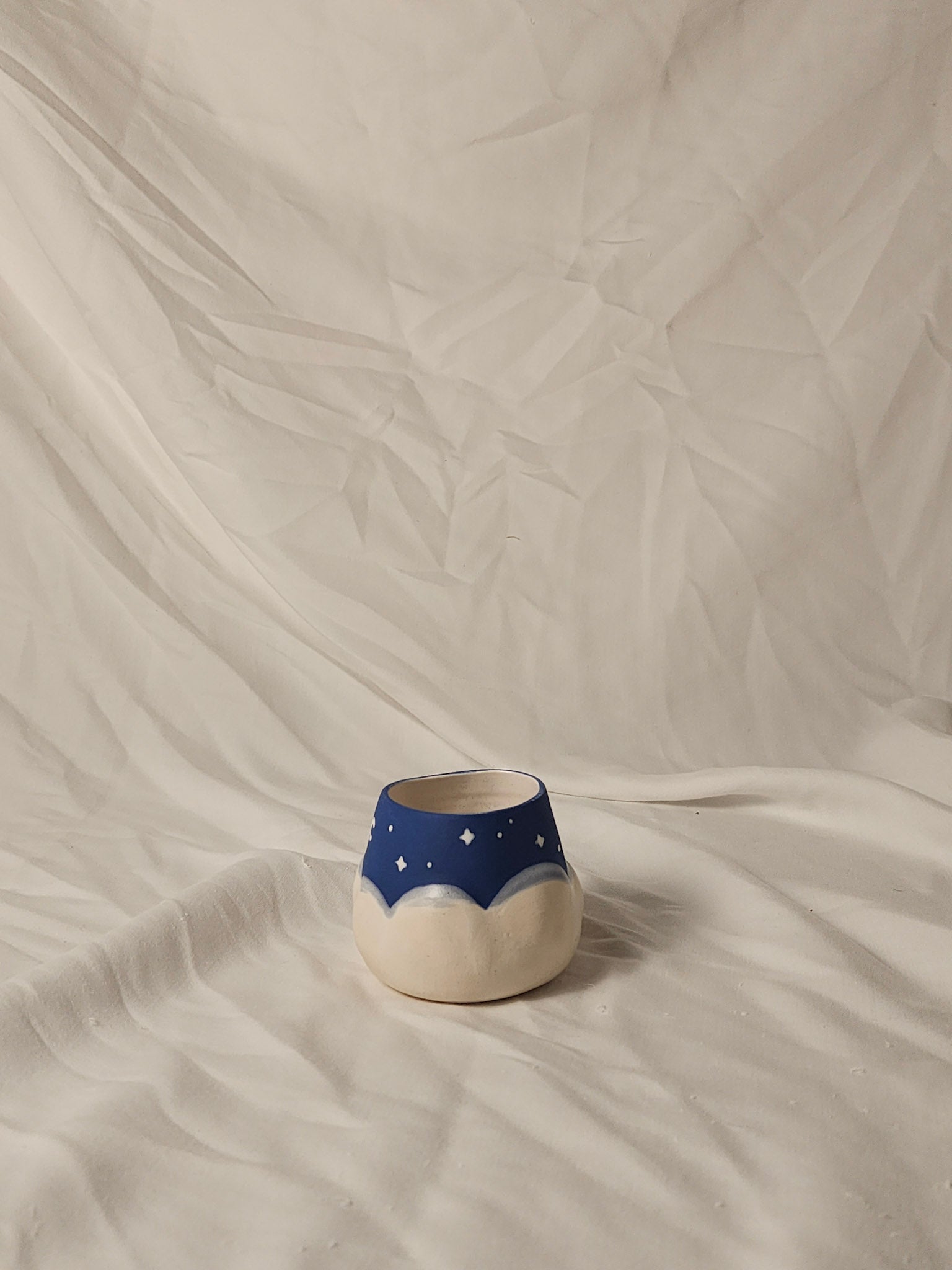 night sky clouds wine cup - Kaelceramic