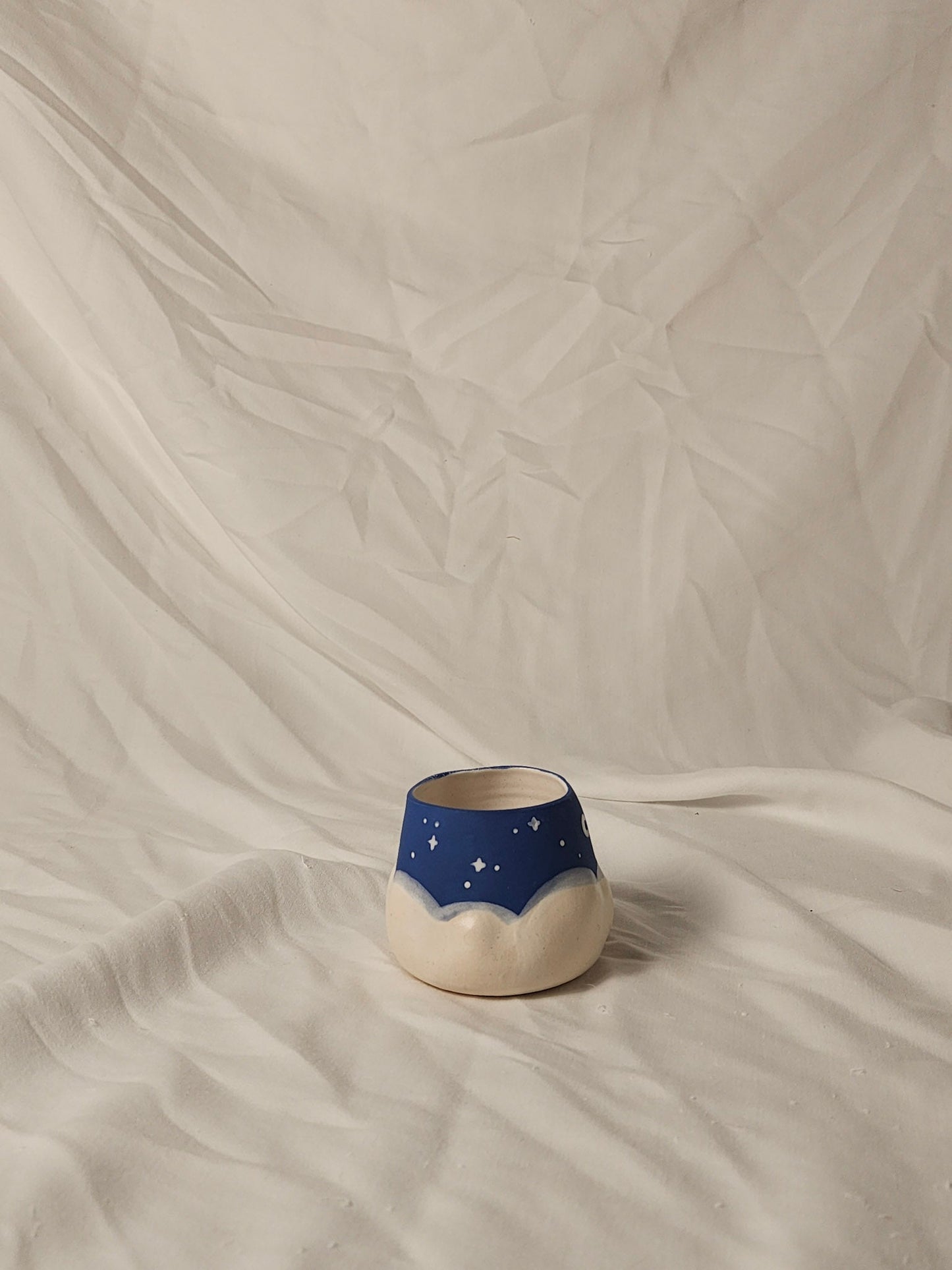 night sky clouds wine cup - Kaelceramic