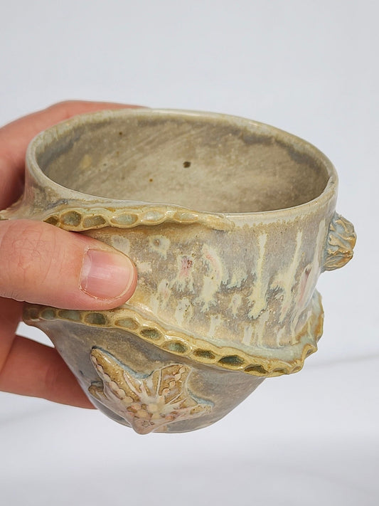 sandy starfish barnacle cup - Kaelceramic