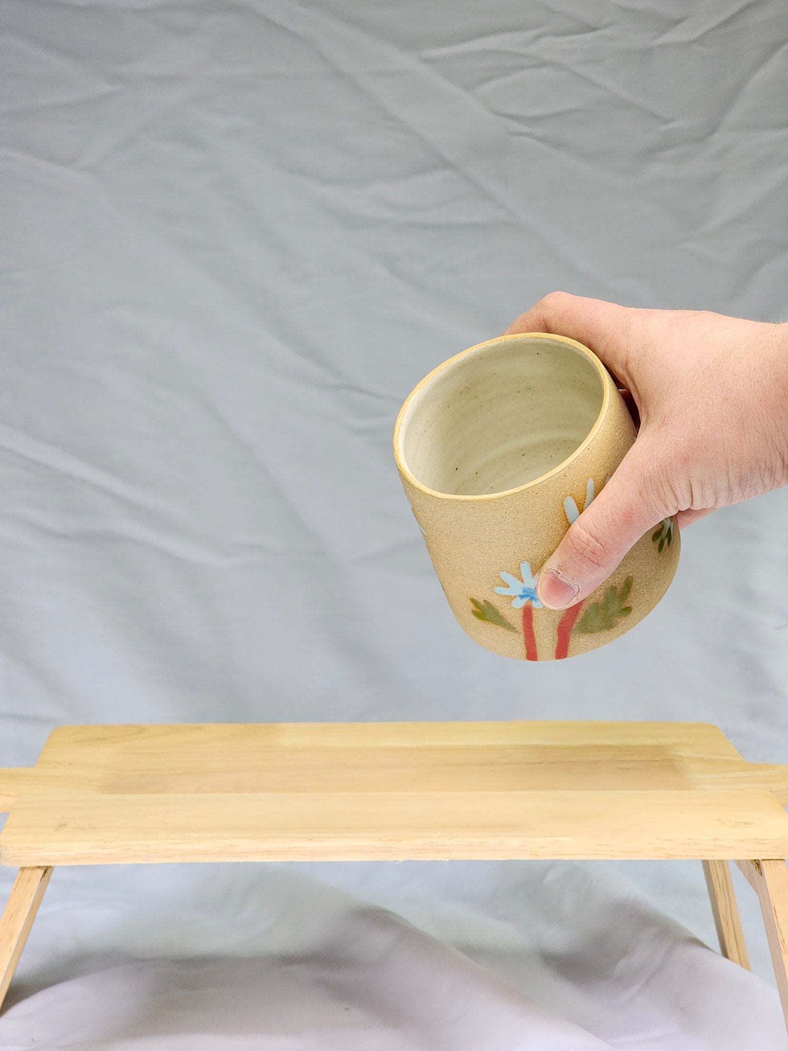 small blue flowers cup - Kaelceramic