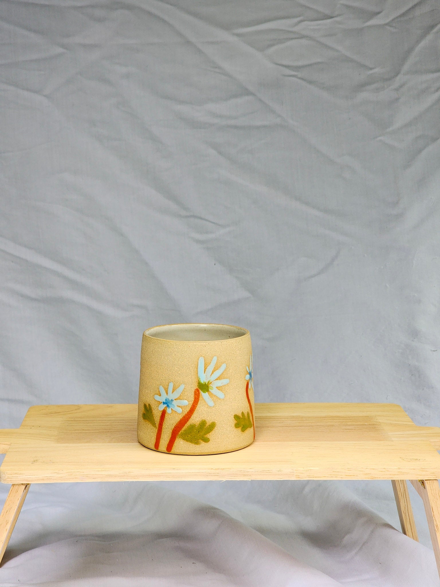 small blue flowers cup - Kaelceramic