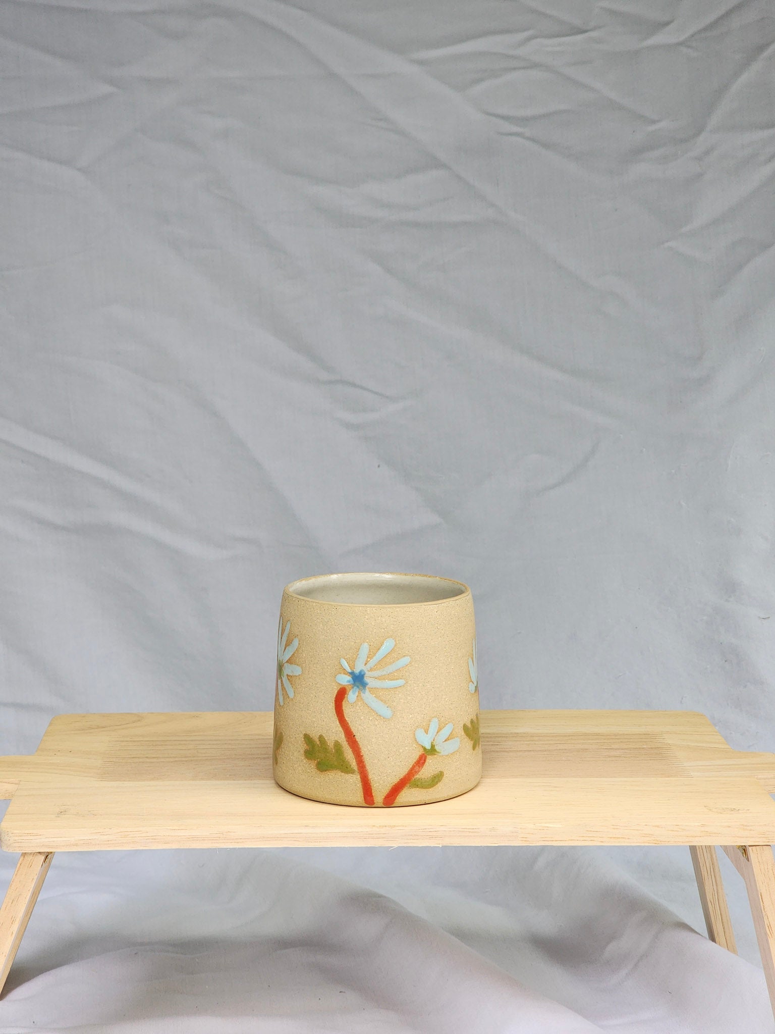 small blue flowers cup - Kaelceramic